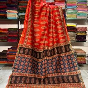 Maheshwari Ajrakh Print Saree