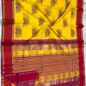 Maheshwari Handblock Print Saree