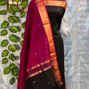 Maheshwari Diamond Buti Top & Dupatta Dress Material